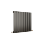 Eco Eleganza Midnight Black Horizontal Flat Designer Aluminium Radiator 600x600mm Single Panel 1841 BTU