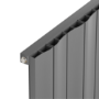 Eco Vivante Anthracite Horizontal Wave Designer Aluminium Radiator 600x755mm Single Panel 2444 BTU