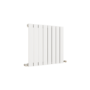 Eco Eleganza White Horizontal Flat Designer Aluminium Radiator 600x600mm Single Panel 1841 BTU