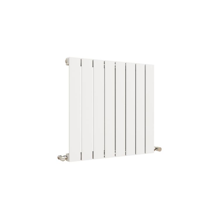 Eco Eleganza White Horizontal Flat Designer Aluminium Radiator 600x600mm Single Panel 1841 BTU