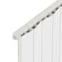 Eco Vivante White Horizontal Wave Designer Aluminium Radiator 600x755mm Single Panel 2444 BTU