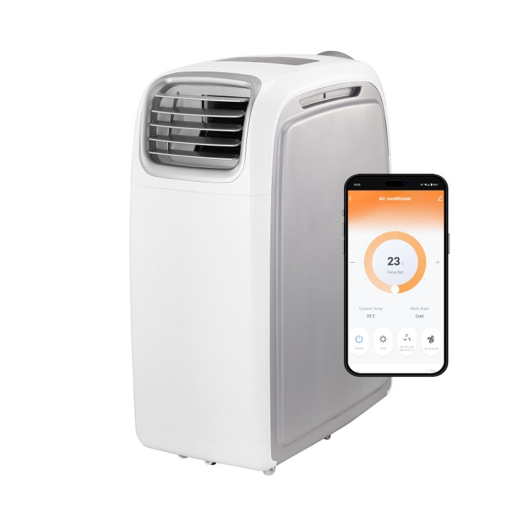 electriQ AirFlex 14000 BTU Smart Portable Air Conditioner with Heat Pump