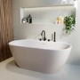 GRADE A1 - Freestanding Double Ended Back to Wall Bath 1500 x 770mm - Alto