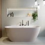 GRADE A1 - Freestanding Double Ended Back to Wall Bath 1500 x 770mm - Alto