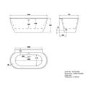 GRADE A1 - Freestanding Double Ended Back to Wall Bath 1500 x 770mm - Alto