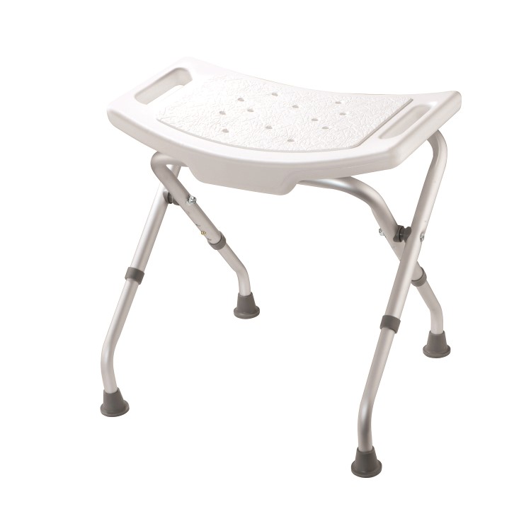 White Adjustable Shower Stool - Croydex 