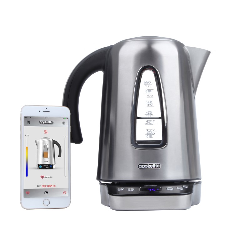 Appkettle 1.7L 2400W Smart Kettle - WiFi - 3G - 4G - Android - iOS - Alexa