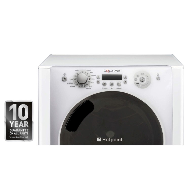 Hotpoint AQ113F497I Aqualtis Steam 11kg 1400rpm Freestanding Washing Machine in White and Ice