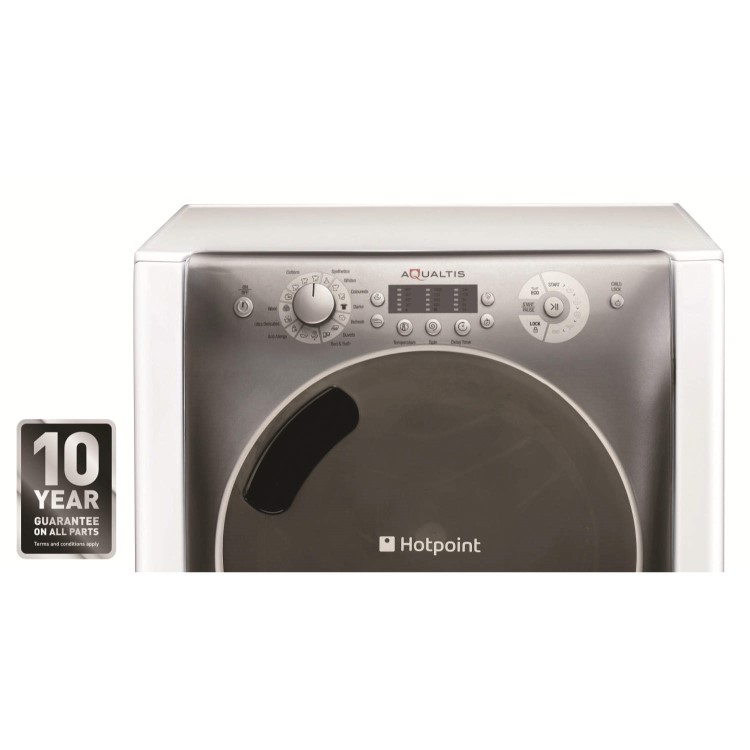 Hotpoint AQ113L297E Aqualtis Steam 11kg 1200rpm Freestanding Washing Machine in White and Tungsten