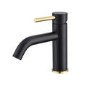 Black & Brass Mono Basin Mixer Tap - Arissa