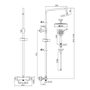 Black and Brass Thermostatic Bar Mixer Shower Set with Slide Rail Kit & Hand Shower - Arissa