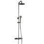 Gunmetal Grey Thermostatic Bar Mixer Shower Set with Slide Rail Kit & Hand Shower - Arissa