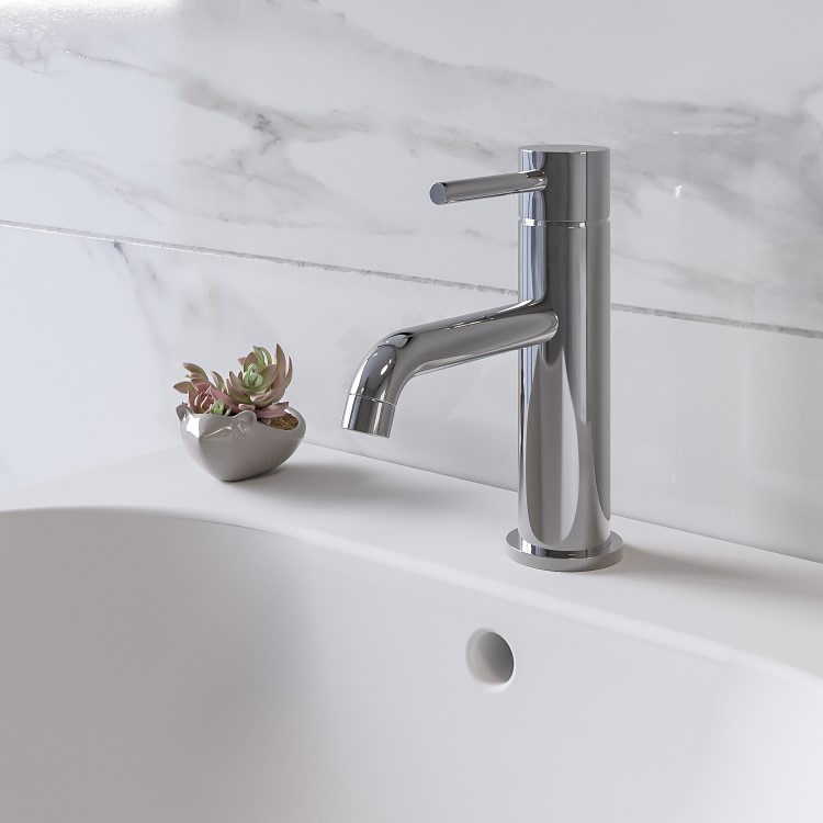 GRADE A1 - Chrome Cloakroom Mono Basin Mixer Tap - Arissa