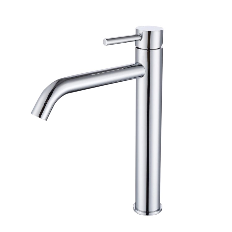 Chrome Tall Mono Basin Mixer Tap - Arissa