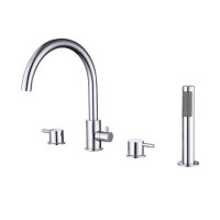 Chrome 4 Hole Bath Shower Mixer Tap - Arissa