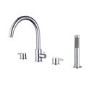 Chrome 4 Hole Bath Shower Mixer Tap - Arissa