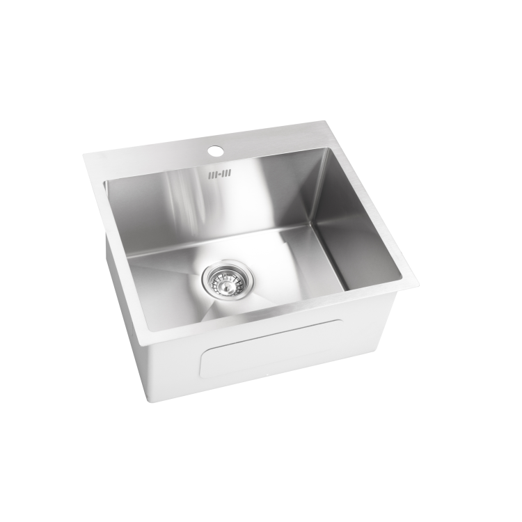 Single Bowl Chrome Inset Stainless Steel Kitchen Sink- Enza Aria