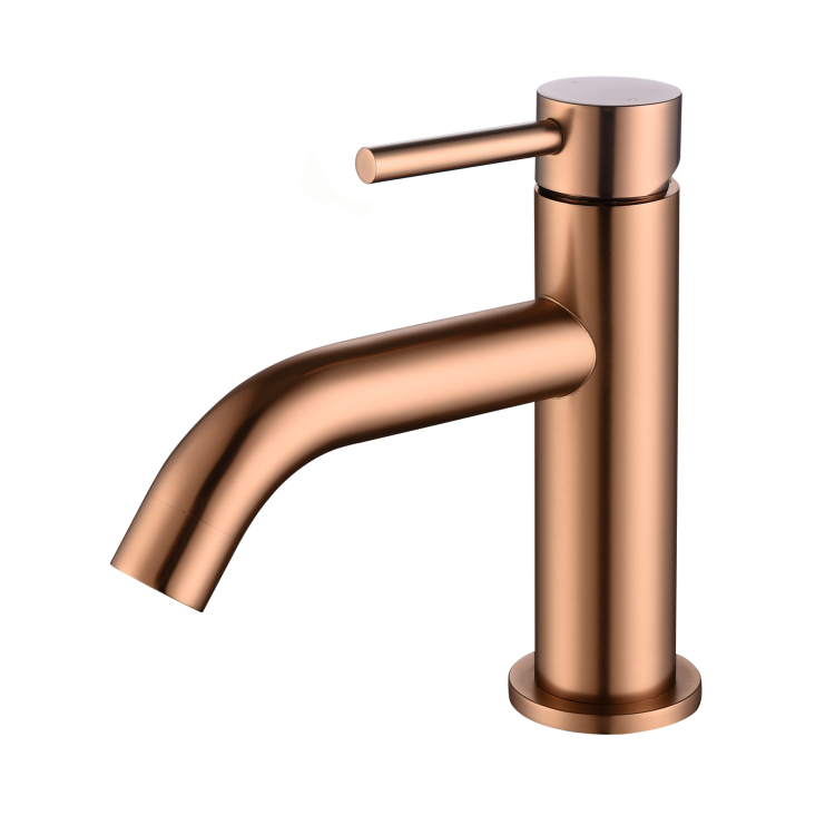 Brushed Bronze Cloakroom Mono Basin Mixer Tap - Arissa