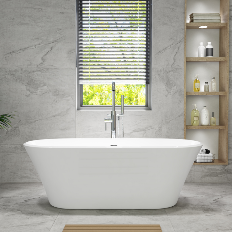 Freestanding Double Ended Bath 1650 x 740mm - Arya