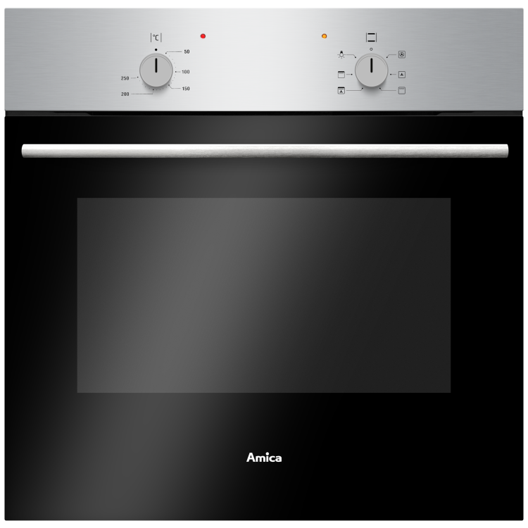 Refurbished Amica ASC200SS 60cm Single Built In Electric Oven Stainless Steel