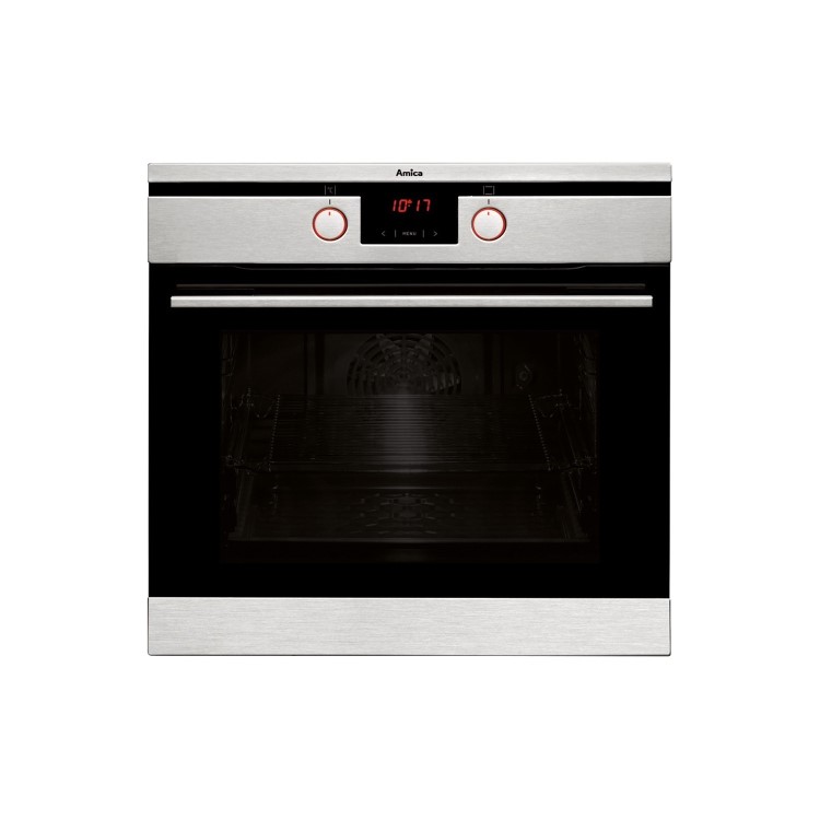 Amica ASC460SS 7-function 65L Single Oven With Pyrolytic Cleaning And Soft Close Door - Stainless St