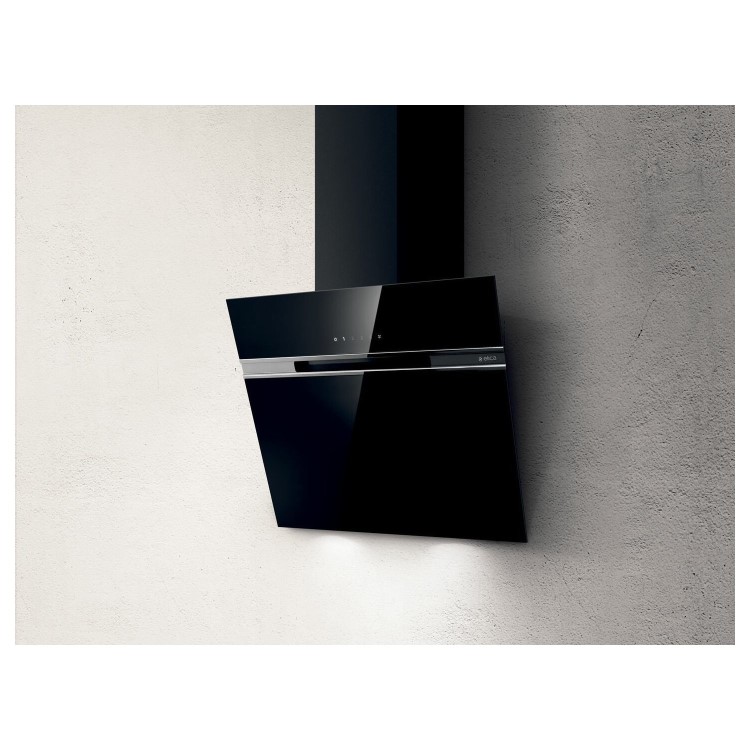 Elica Ascent 60cm Angled Cooker Hood - Black