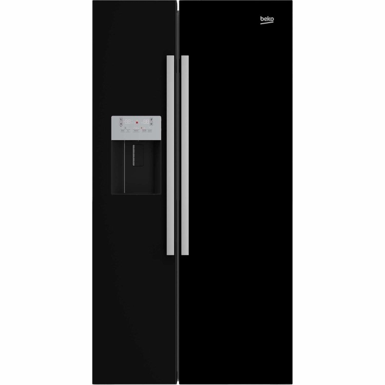 Beko ASN541B Black American Fridge Freezer With Non-plumbed Ice And Water Dispenser