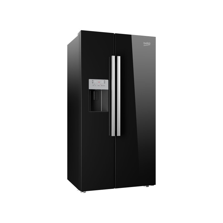 Beko ASN541B Black American Fridge Freezer With Non-plumbed Ice And Water Dispenser