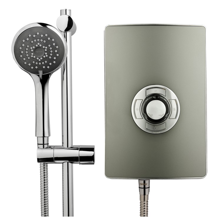 Triton Aspirante 8.5kW Gun Metal Electric Shower