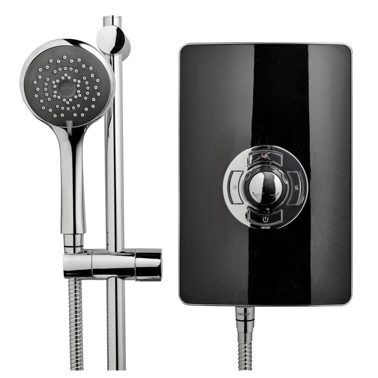 Triton Aspirante 9.5kW Gloss Black Electric Shower