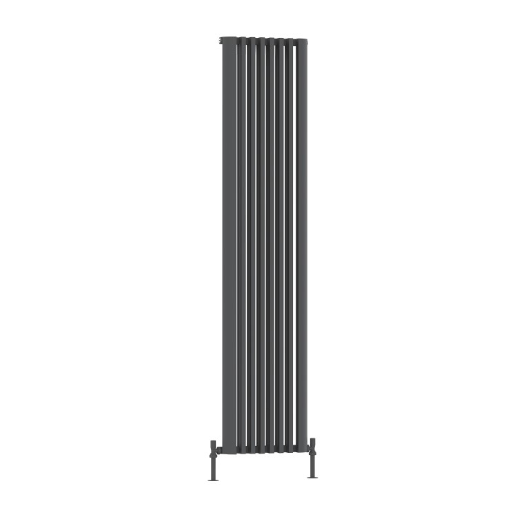 Anthracite Vertical Single Panel Corner Traditional Radiator 1800 x 315mm – Aster