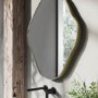 Pebble Brass Backlit Heated Bathroom Mirror with Lights 760 x 800mm - Aster