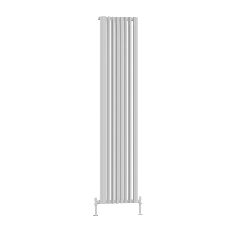 White Vertical Single Panel Corner Traditional Radiator 1800 x 315mm – Aster