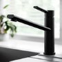 GRADE A1 - Essence Ava Single Lever Monobloc Mixer Kitchen Tap- Black