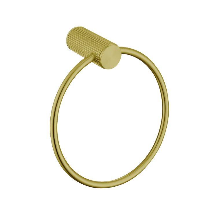 Brass Knurled Towel Ring - Arissa