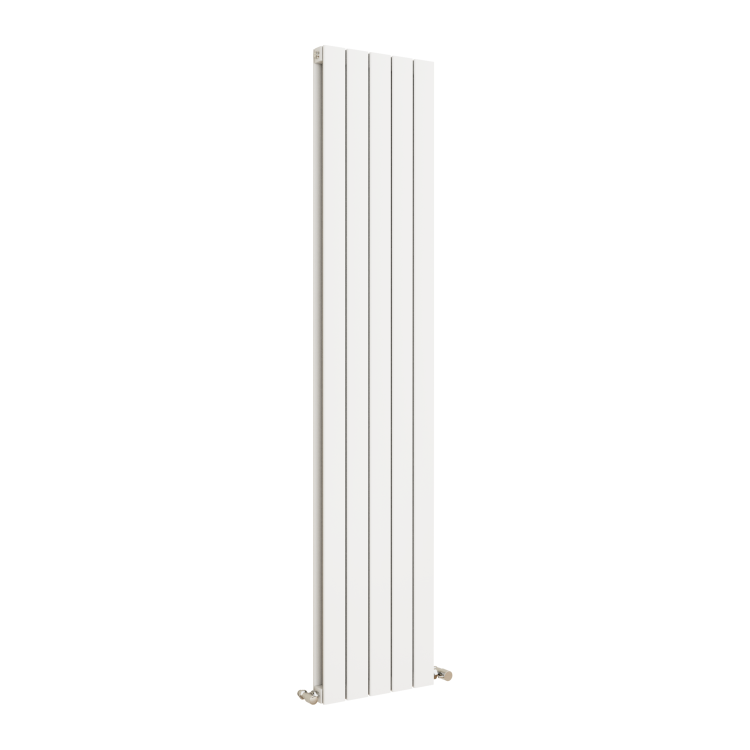 Eco Eleganza White Vertical Flat Designer Aluminium Radiator 1800x375mm Double Panel 3660 BTU