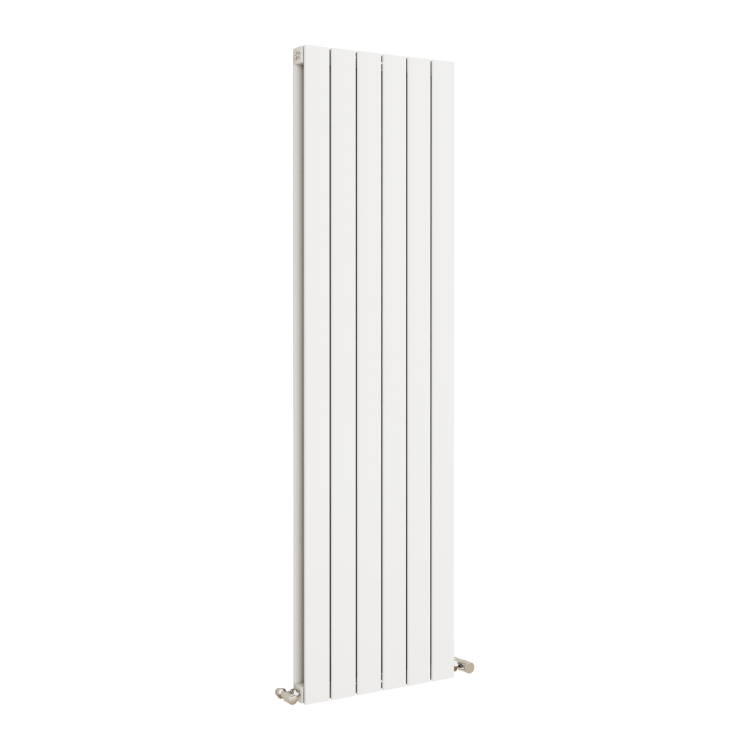 Eco Eleganza White Vertical Flat Designer Aluminium Radiator 1600x450mm Double Panel 4049 BTU