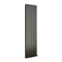 Eco Eleganza Midnight Black Vertical Flat Designer Aluminium Radiator 1800x450mm Double Panel 4392 BTU