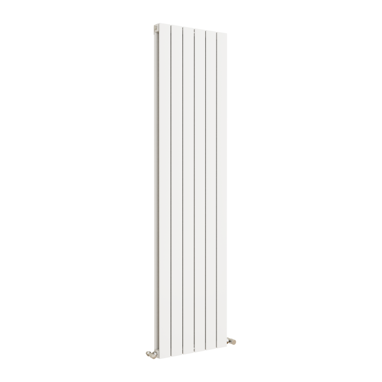 Eco Eleganza White Vertical Flat Designer Aluminium Radiator 1800x450mm Double Panel 4392 BTU