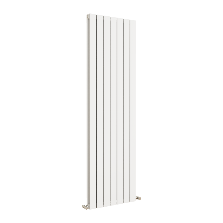 Eco Eleganza White Vertical Flat Designer Aluminium Radiator 1800x525mm Double Panel 5124 BTU