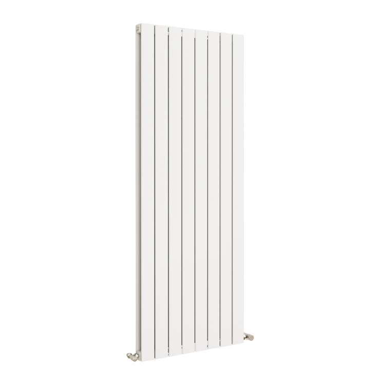 Eco Eleganza White Vertical Flat Designer Aluminium Radiator 1600x600mm Double Panel 5398 BTU