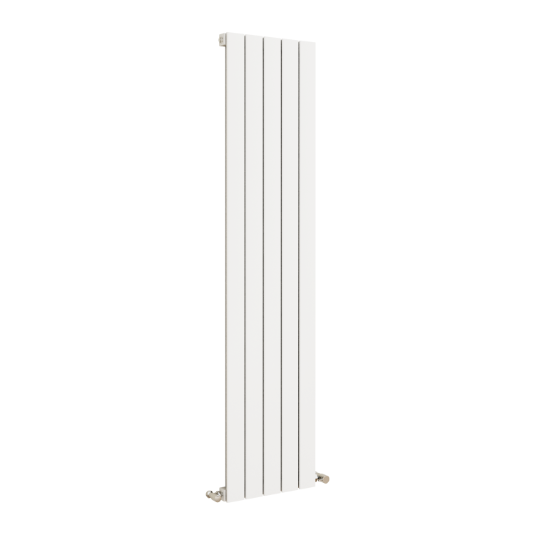 Eco Eleganza White Vertical Flat Designer Aluminium Radiator 1600x375mm Single Panel 2546 BTU