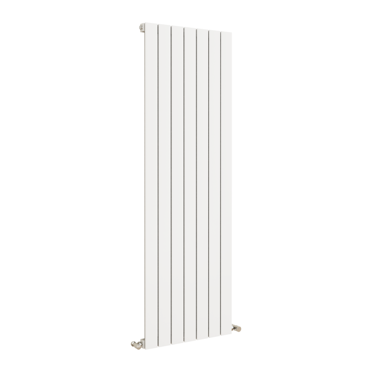 Eco Eleganza White Vertical Flat Designer Aluminium Radiator 1600x525mm Single Panel 3564 BTU