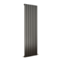 Eco Eleganza Midnight Black Vertical Flat Designer Aluminium Radiator 1800x525mm Single Panel 3952 BTU