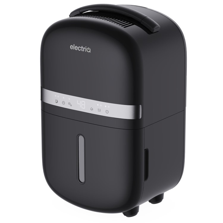 Refurbished electriQ Aqua-Dry 5L Compact Compressor Dehumidifier with Anti-Odour Filter - Black