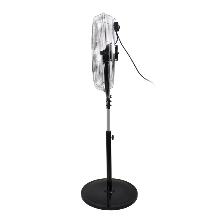 GRADE A3 - electriQ 20 Inch High velocity Pedestal Fan with adjustable Stand - Chrome