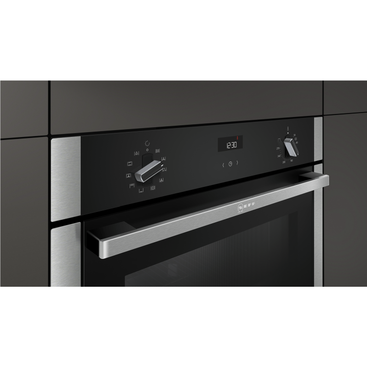 Neff N50 Slide & Hide Electric Single Oven - Stainless Steel