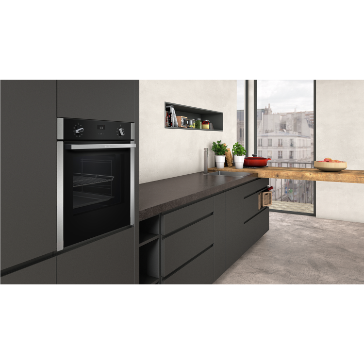 Neff N50 Slide & Hide Electric Single Oven - Stainless Steel