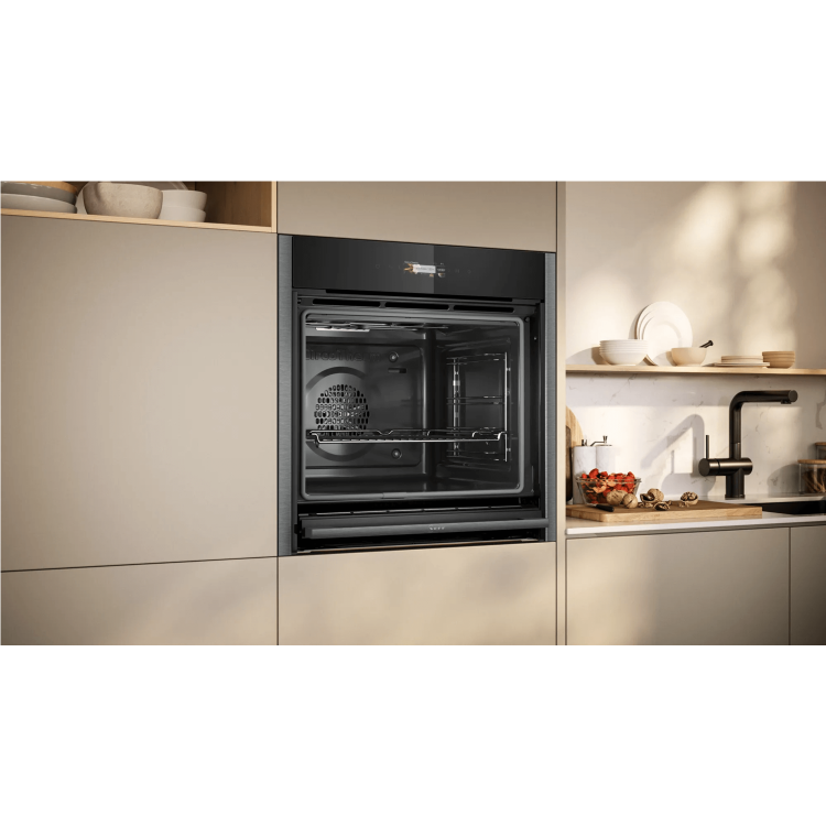 Neff N70 Slide & Hide Single Oven - Graphite Grey