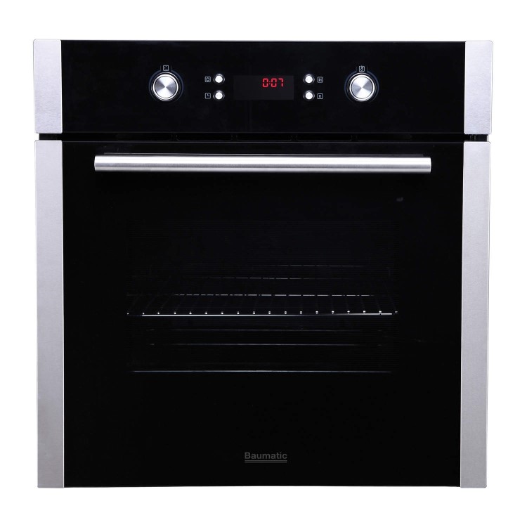 Baumatic B610MC Megachef Multifunction Electric Built-in Single Oven - Black And Stainless Steel